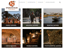Tablet Screenshot of endeavour-safaris.com
